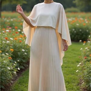 Elegant Cream Maxi Dress